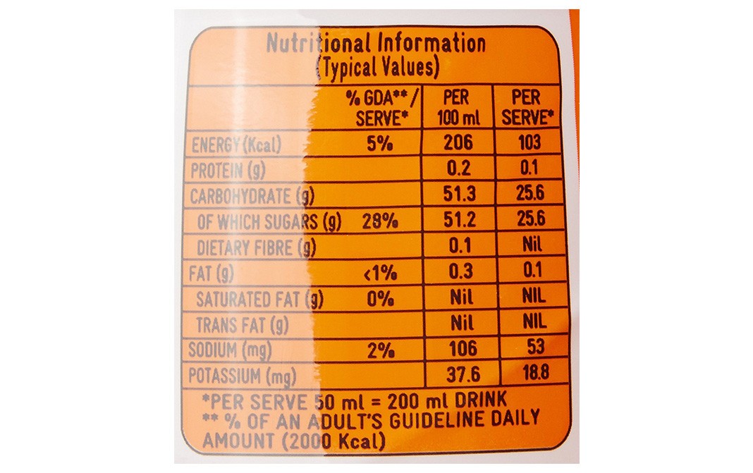 Kissan Orange Squash    Plastic Bottle  750 millilitre